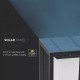 Lampadar solar LED cu cip SAMSUNG 2W cu senzor Corp Gri Alb Cald