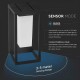 Lampadar solar LED cu cip SAMSUNG 2W cu senzor Corp Gri Alb Cald