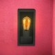 Lampadar de perete din sticla 1xE27 Corp Negru Mat
