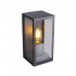 Lampadar de perete din sticla 1xE27 Corp Negru Mat