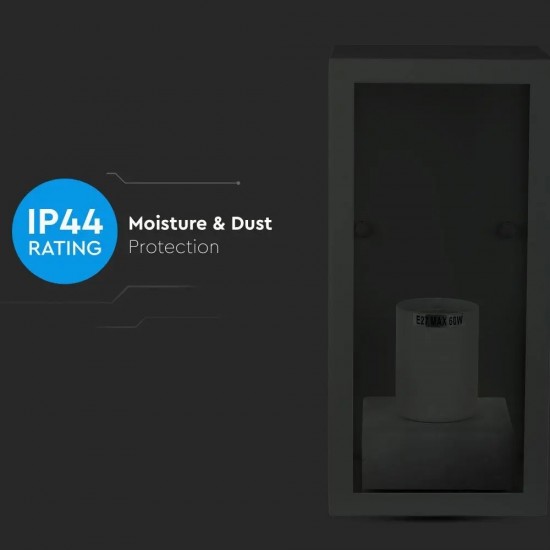 Lampadar de perete din sticla 1xE27 Corp Negru Mat