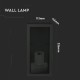 Lampadar de perete din sticla 1xE27 Corp Negru Mat