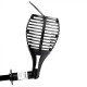 Lampa LED solara flacara de gradina 0.45W neagra cu pichet lumina calda montaj universal IP44 - tarus solar V-TAC