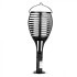 Lampa LED solara flacara de gradina 0.45W neagra cu pichet lumina calda montaj universal IP44 - tarus solar V-TAC