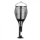 Lampa LED solara flacara de gradina 0.45W neagra cu pichet lumina calda montaj universal IP44 - tarus solar V-TAC