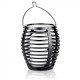 Lampa LED solara flacara de gradina 0.45W neagra cu pichet lumina calda montaj universal IP44 - tarus solar V-TAC
