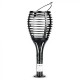 Lampa LED solara flacara de gradina 0.45W neagra cu pichet lumina calda montaj universal IP44 - tarus solar V-TAC