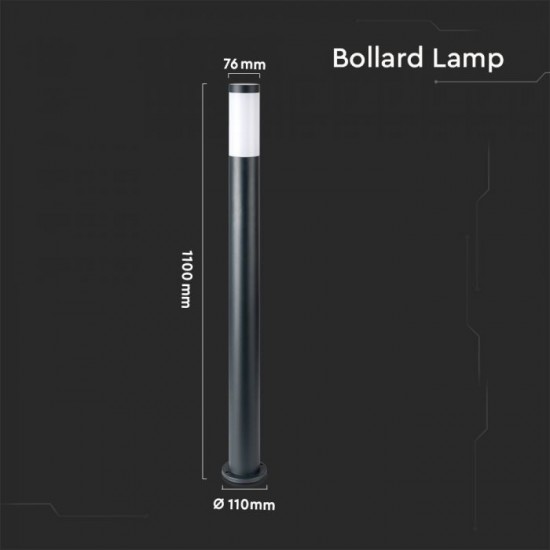 Stalpisor de gradina cu soclu E27 din otel inoxidabil 110cm