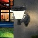 Aplica LED solara de perete 0.8W rotunda negru mat dimabila cu telecomanda RF CCT 3 in 1 IP44