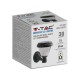 Aplica LED solara de perete 0.8W rotunda negru mat dimabila cu telecomanda RF CCT 3 in 1 IP44