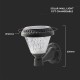 Aplica LED solara de perete 0.8W rotunda negru mat dimabila cu telecomanda RF CCT 3 in 1 IP44