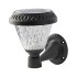 Aplica LED solara de perete 0.8W rotunda negru mat dimabila cu telecomanda RF CCT 3 in 1 IP44