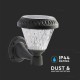 Aplica LED solara de perete 0.8W rotunda negru mat dimabila cu telecomanda RF CCT 3 in 1 IP44