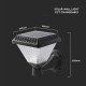 Aplica LED solara de perete 0.8W patrata negru mat dimabila cu telecomanda RF CCT 3 in 1 IP44