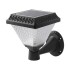 Aplica LED solara de perete 0.8W patrata negru mat dimabila cu telecomanda RF CCT 3 in 1 IP44