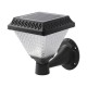 Aplica LED solara de perete 0.8W patrata negru mat dimabila cu telecomanda RF CCT 3 in 1 IP44