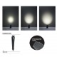 Proiector LED XDOT de gradina 18W cu tarus aluminiu unghi reglabil 10-40 de grade gri inchis IP67