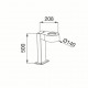 Stalpisor LED de gradina ELIA BL ST 8W 500mm corp negru lumina neutra IP65