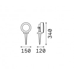 Proiector LED arhitectural reglabil tip tarus LITIO 10W TW IP66 IK10 finisaj alb