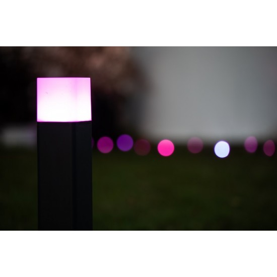 Stalpisor LED de gradina inteligent 10W 50cm Ledvance Smart+ WiFi Cube RGBW dimabil compatibil Alexa si Google Assistant IP44