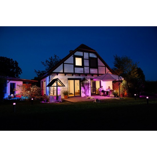 Aplica LED de exterior inteligenta 14W Ledvance Smart+ WiFi Cube iluminare sus jos RGBW dimabila compatibila Alexa si Google Assistant IP44