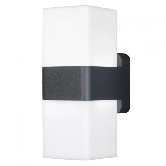 Aplica LED de exterior inteligenta 14W Ledvance Smart+ WiFi Cube iluminare sus jos RGBW dimabila compatibila Alexa si Google Assistant IP44