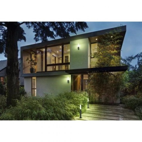 Aplica LED de exterior inteligenta 7.5W Ledvance Smart+ WiFi Flare Wall RGBW dimabila compatibila Alexa si Google Assistant IP44