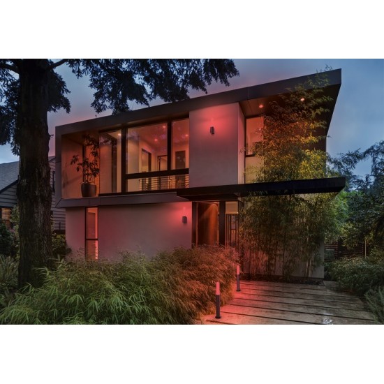 Aplica LED de exterior inteligenta 7.5W Ledvance Smart+ WiFi Flare Wall RGBW dimabila compatibila Alexa si Google Assistant IP44