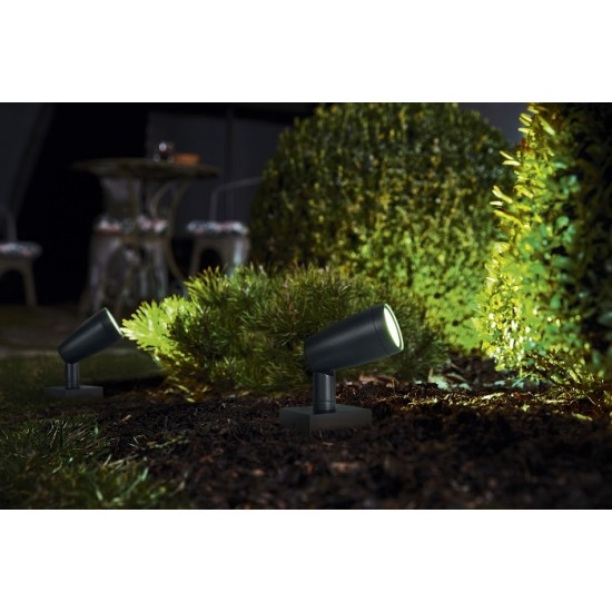 Spot LED de exterior inteligent 5W cu pichet Ledvance Smart+ WiFi Garden RGBW dimabil compatibil Alexa si Google Assistant IP65