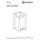 Lampadar LED de masa inteligent 5W Ledvance Smart+ WiFi Outdoor Tableframe RGBW dimabil cu cablu si port USB compatibila Alexa si Google Assistant IP44