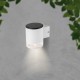 Aplica LED solara de perete 0.55W rotunda corp alb lumina calda IP54
