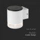 Aplica LED solara de perete 0.55W rotunda corp alb lumina calda IP54