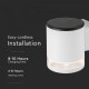 Aplica LED solara de perete 0.55W rotunda corp alb lumina calda IP54
