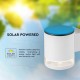 Aplica LED solara de perete 0.55W rotunda corp alb lumina calda IP54