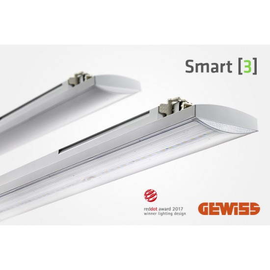 Corp iluminat liniar cu LED 800mm 27W Gewiss Smart 3 42 LED-uri Mat