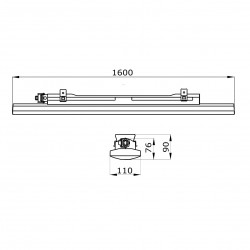 Corp iluminat liniar cu LED 1600mm 50W Gewiss Smart 3 84 LED-uri Mat