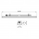 Corp iluminat liniar cu LED 1600mm 26W Gewiss Smart 3 72 LED-uri Transparent