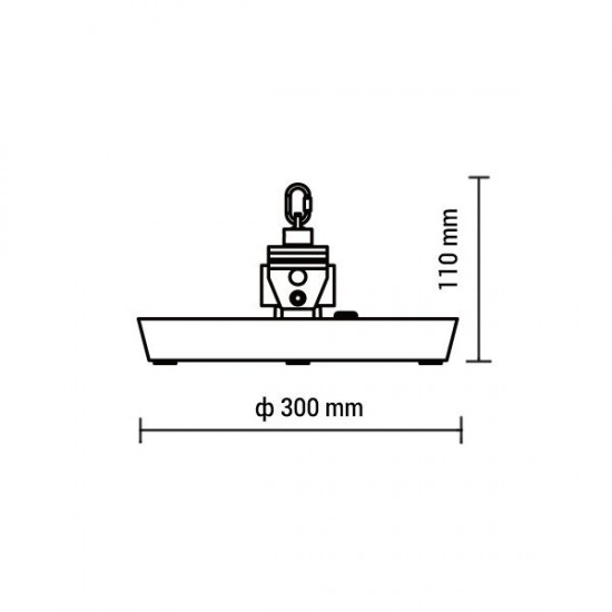 Lampa industriala LED Cip OSRAM 100W UFO 90 de grade Alb Rece