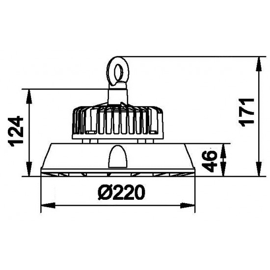 Lampa industriala LED SCHRACK TRINITY ARKTUR ECO LED 100W 140lm/W 110 grade lumina neutra