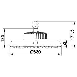Lampa industriala LED SCHRACK TRINITY ARKTUR ECO LED 150W 140lm/W 110 grade lumina neutra