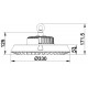 Lampa industriala LED SCHRACK TRINITY ARKTUR ECO LED 150W 140lm/W 110 grade lumina neutra