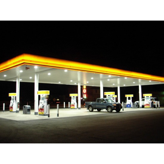 Corp de iluminat LED 100W Secom Protek Q3 Petrol incastrat pentru copertina benzinarii IP65