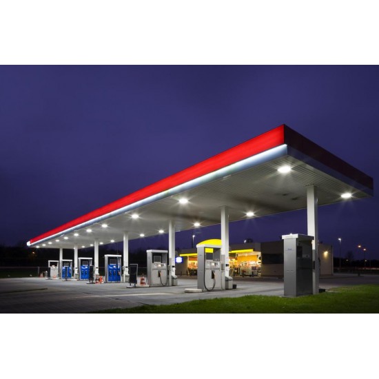 Corp de iluminat LED 100W Secom Protek Q3 Petrol incastrat pentru copertina benzinarii IP65