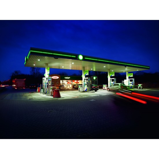 Corp de iluminat LED 100W Secom Protek Q3 Petrol incastrat pentru copertina benzinarii IP65