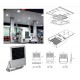 Corp de iluminat LED 100W Secom Protek Q3 Petrol incastrat pentru copertina benzinarii IP65
