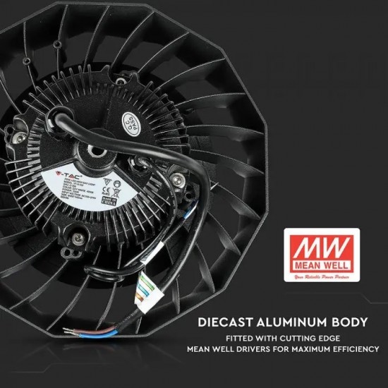 Lampa industriala LED Cip SAMSUNG driver Meanwell 100W 180lmW UFO 120 de grade Alb Rece