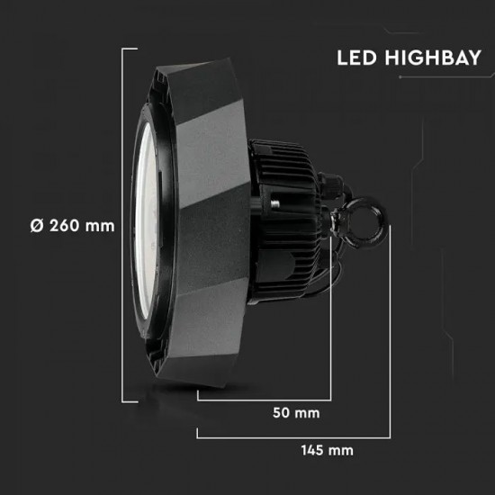 Lampa industriala LED Cip SAMSUNG driver Meanwell 100W 180lmW UFO 120 de grade Alb Rece
