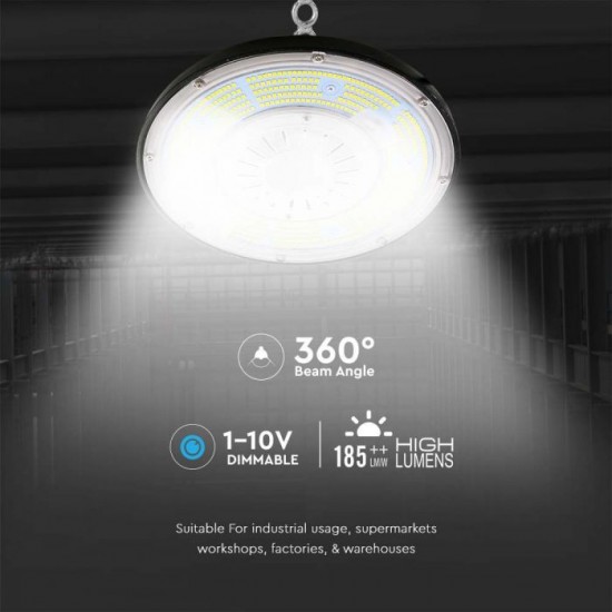 Lampa industriala LED 200W driver MeanWell 185lm/W dimabil 1-10V IP65