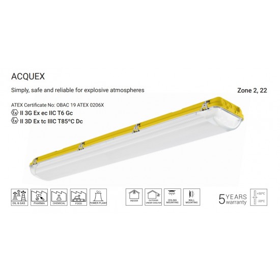 Corp de iluminat cu LED ANTIEX ACQUEX Zalux 15W 600mm zona 2,22 lumina neutra IP66