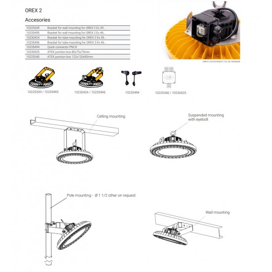 Suspensie ANTIEX Zalux OREX 2 LED 120W zona 2,21 lumina neutra IP66